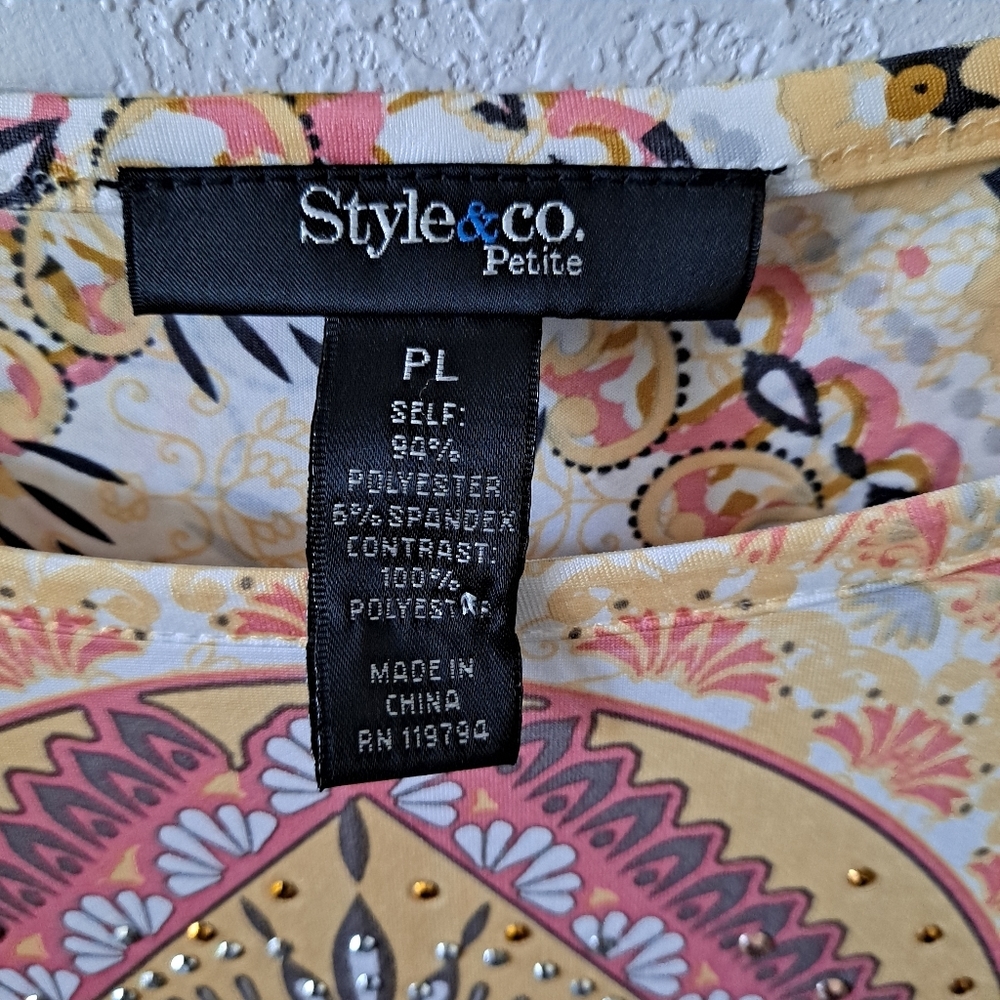 Style&Co. Peach bell sleeve Blouse - Picture 6 of 7